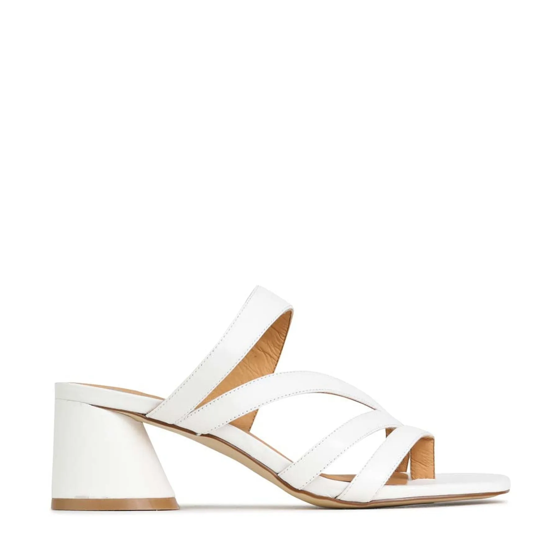 PERRI SLIP-ON HEEL SANDALS LEATHER