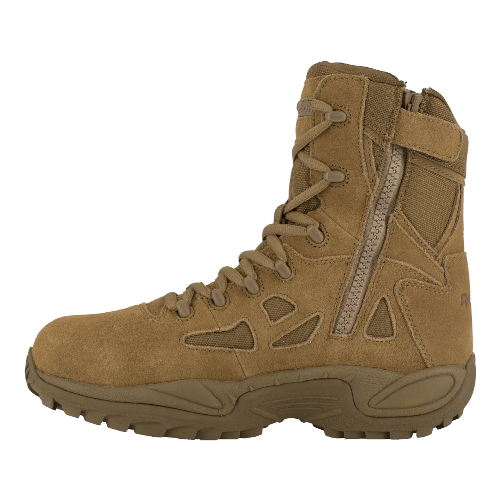 Reebok RB885 Women's Rapid Response Composite Toe Tactical Boots - Side Zip - Coyote