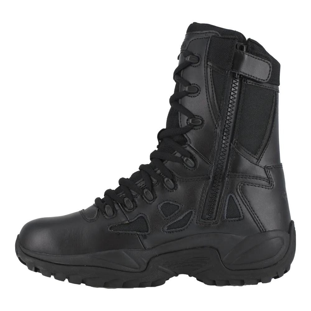 Reebok RB8875 Men's Rapid Response Tactical Boots - Side Zip - Black