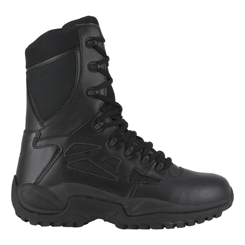 Reebok RB8875 Men's Rapid Response Tactical Boots - Side Zip - Black