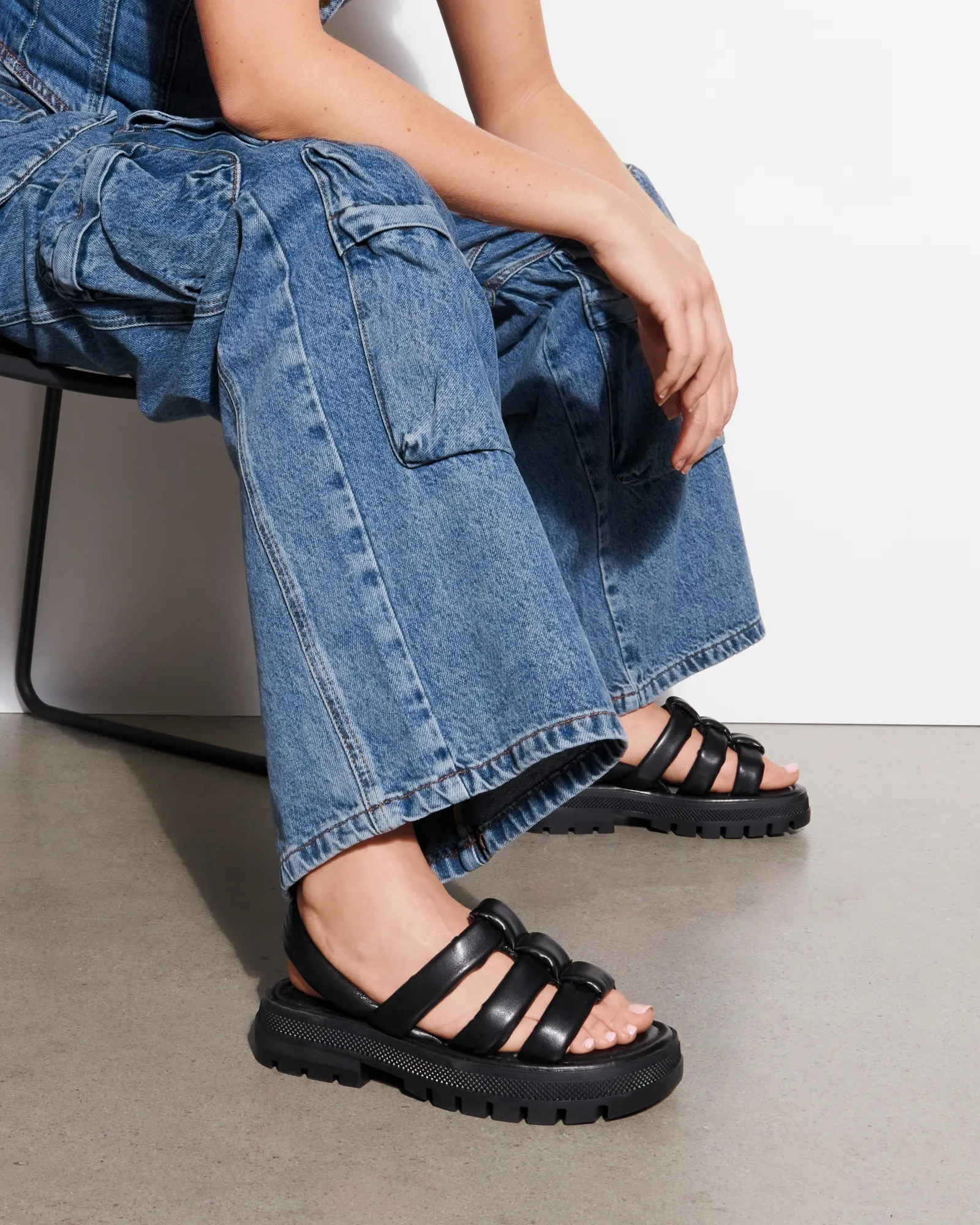 Rilee Sandal Black Smooth