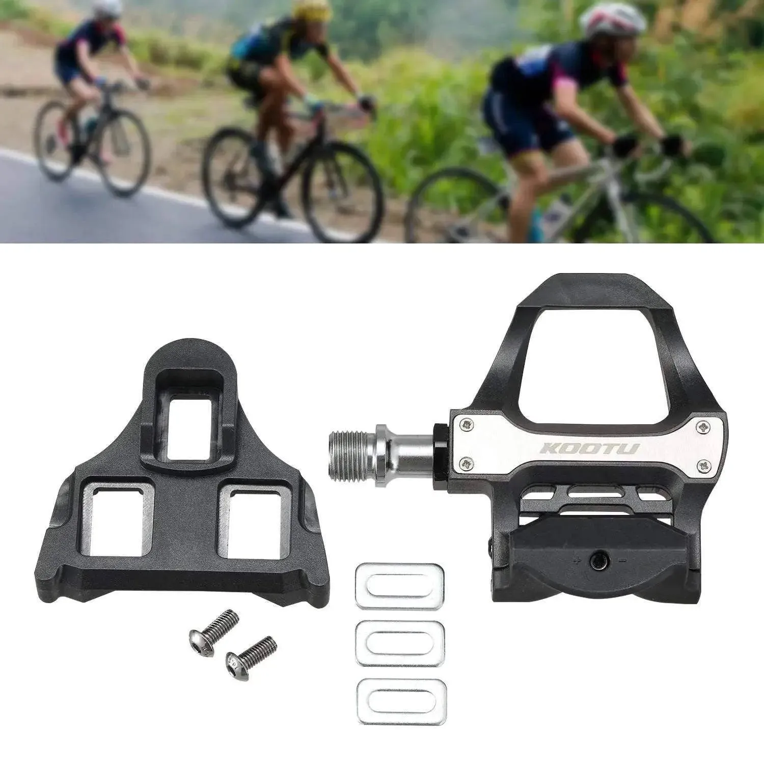 Road Bike Lock Pedal Cleats Set Clipless Pedals