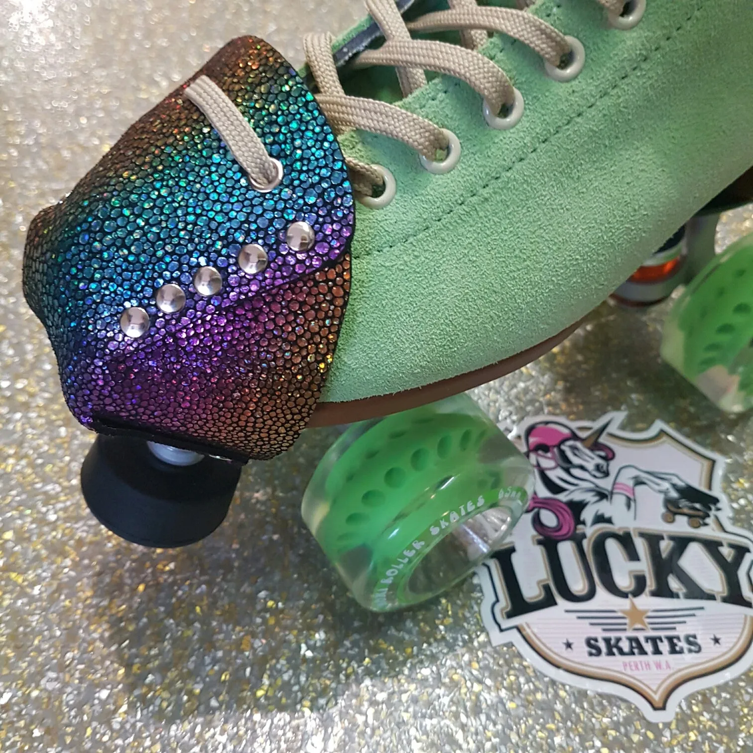 Rollerstuff Rainbow Metallic Toe Caps