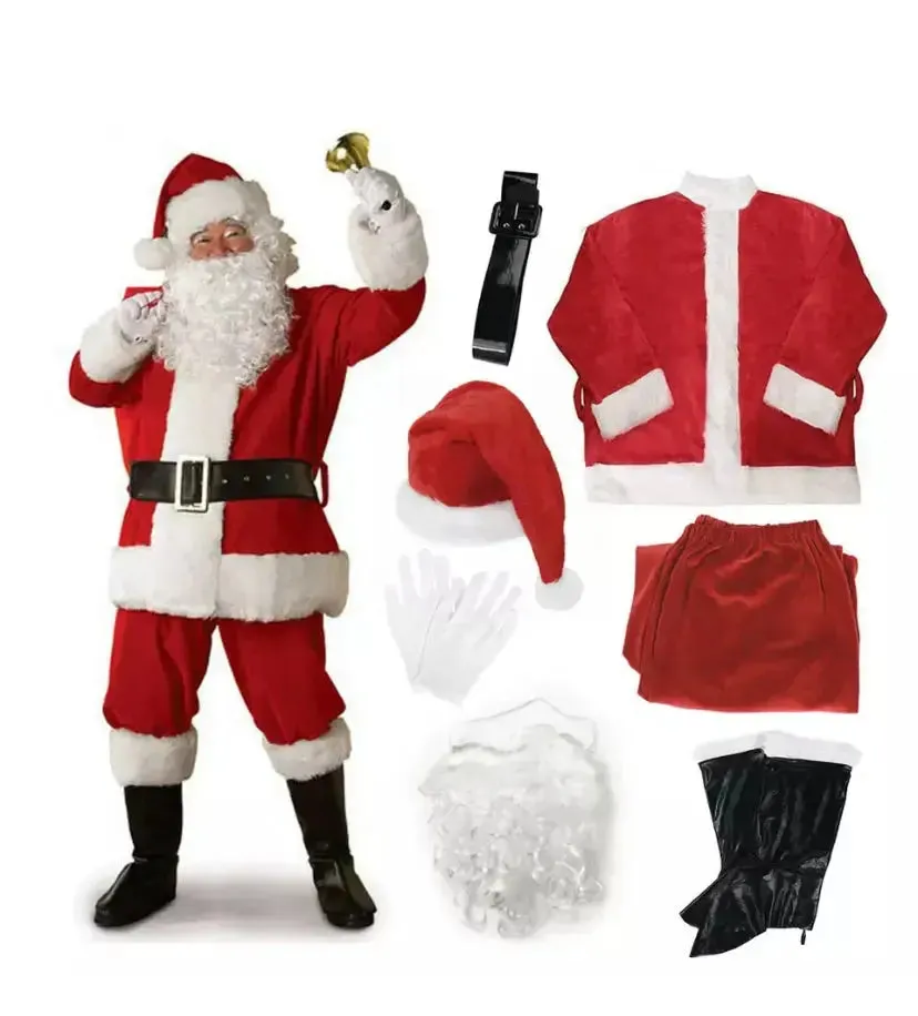 Santa Claus Suit Costume Party 7 pcs