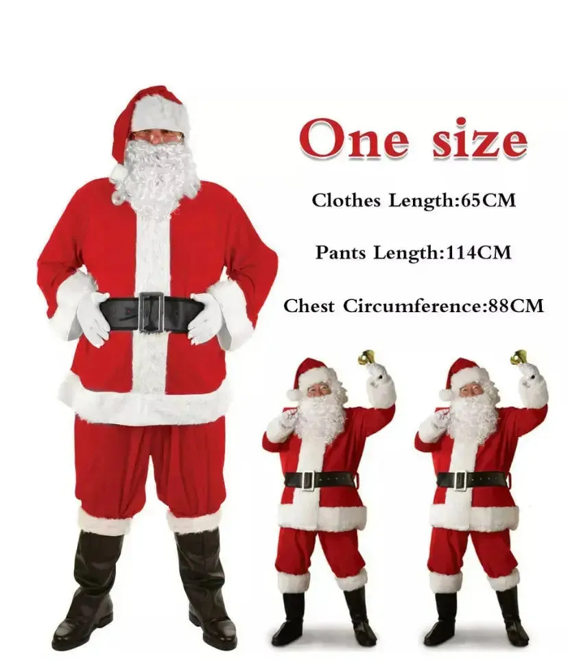 Santa Claus Suit Costume Party 7 pcs