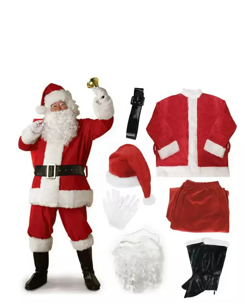 Santa Claus Suit Costume Party 7 pcs