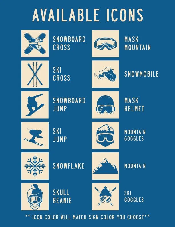 Ski PC Ski Trail Metal Sign