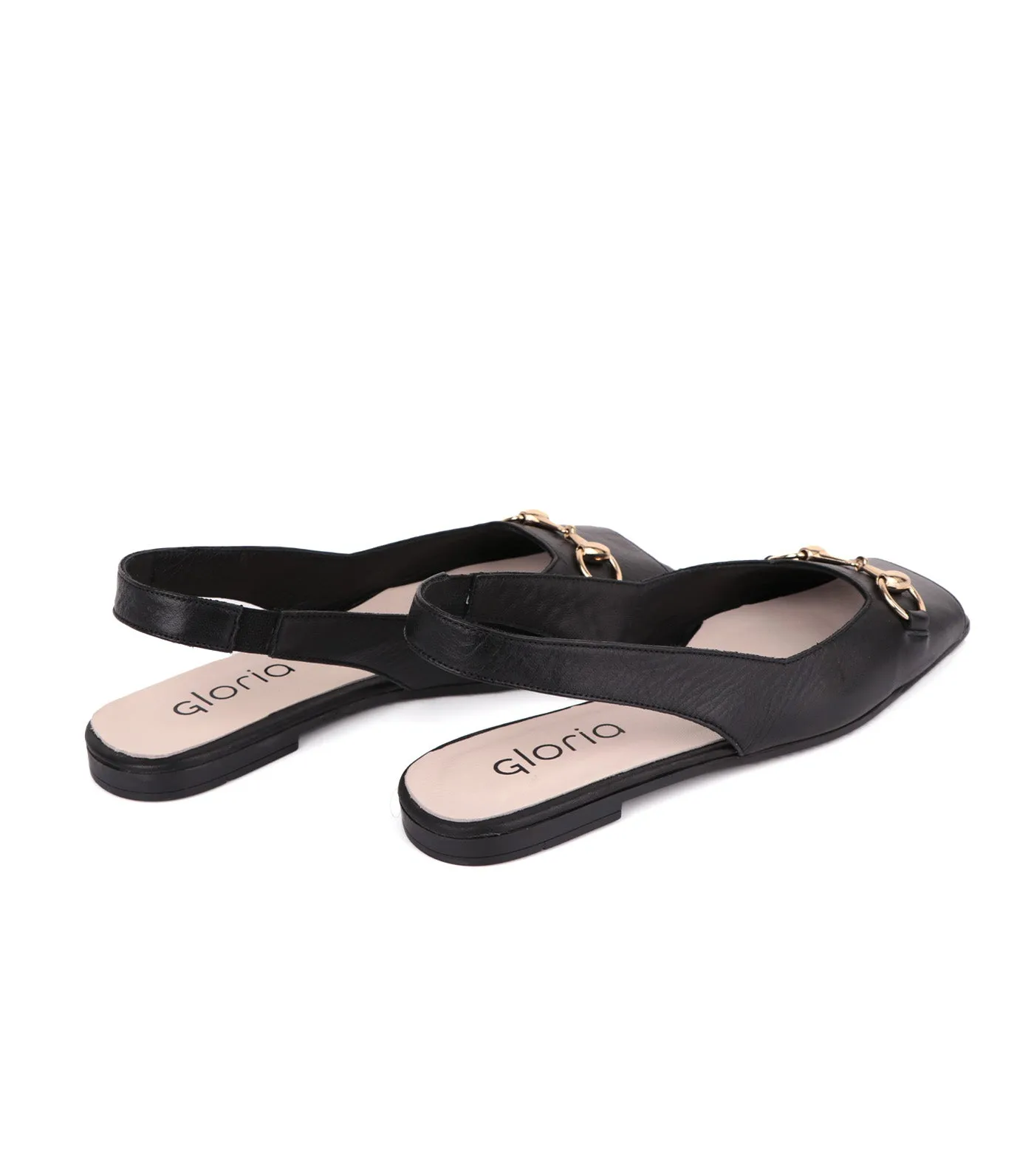 Slingback Flats Black