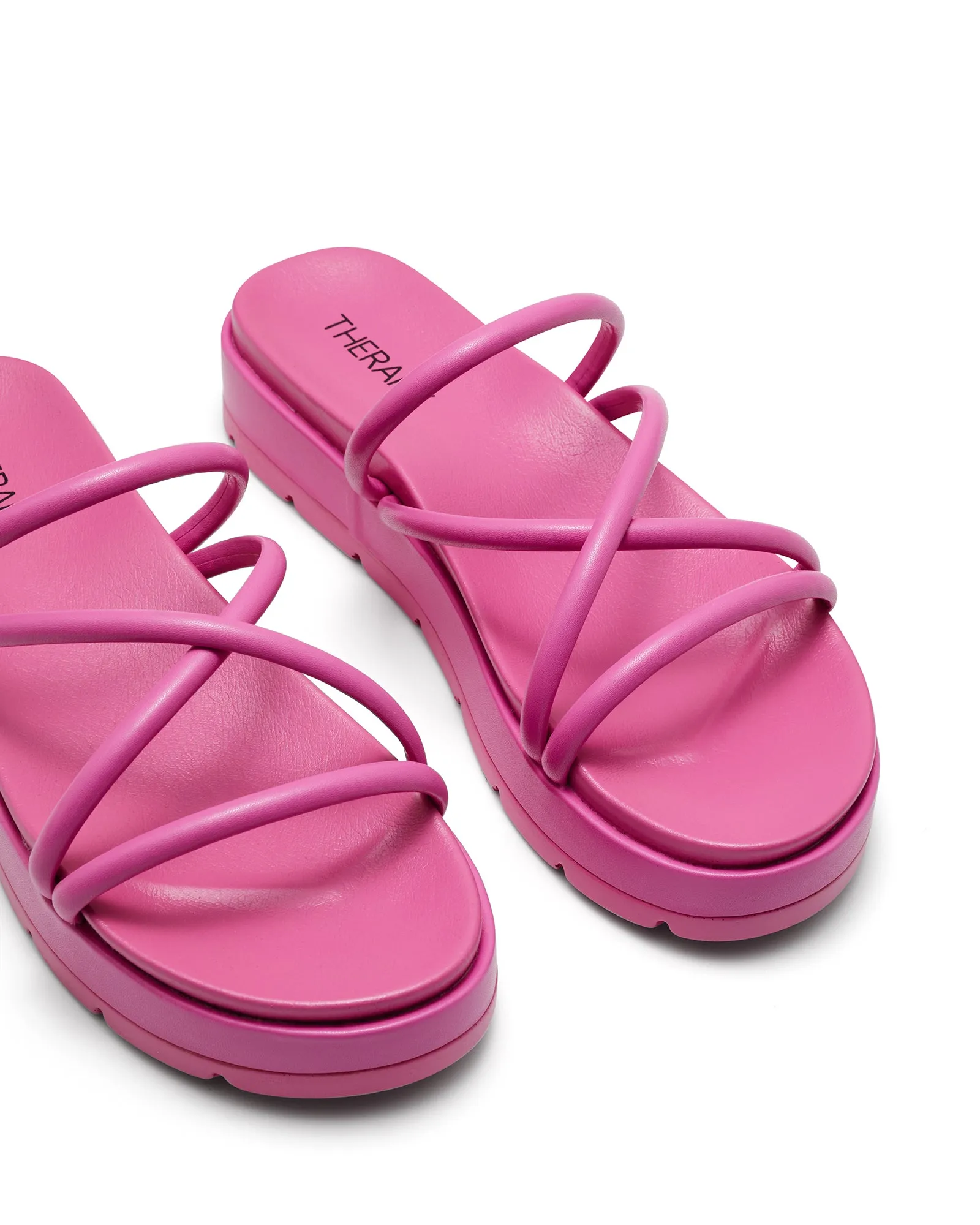 Sliver Flatform Sandal Pink