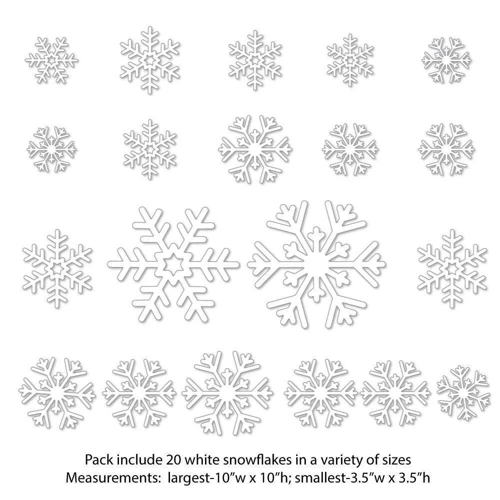 Snowflake Decal Sticker Variety Pack - Winter Holiday Decor