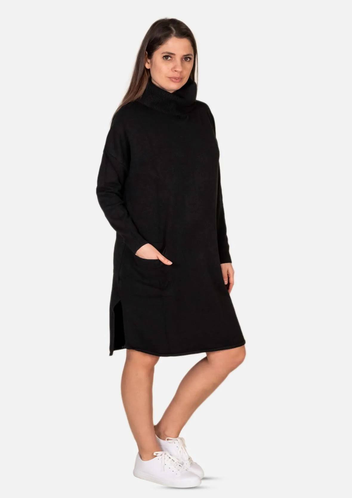 Soft Roll Neck Jumper Dress