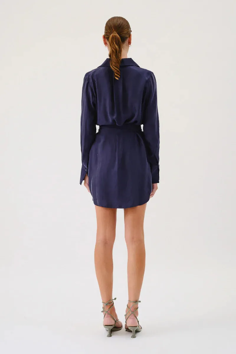 Suboo Jasper Mini Shirt Dress - Navy