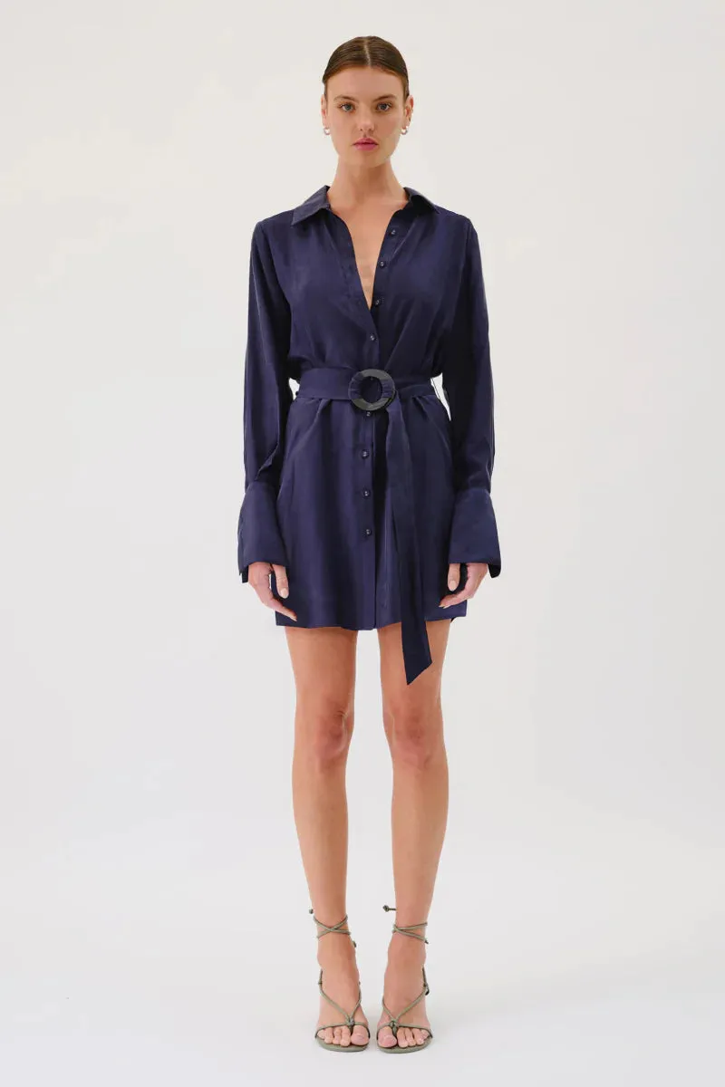 Suboo Jasper Mini Shirt Dress - Navy