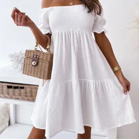 Summer Open-back Off-shoulder Long Dress