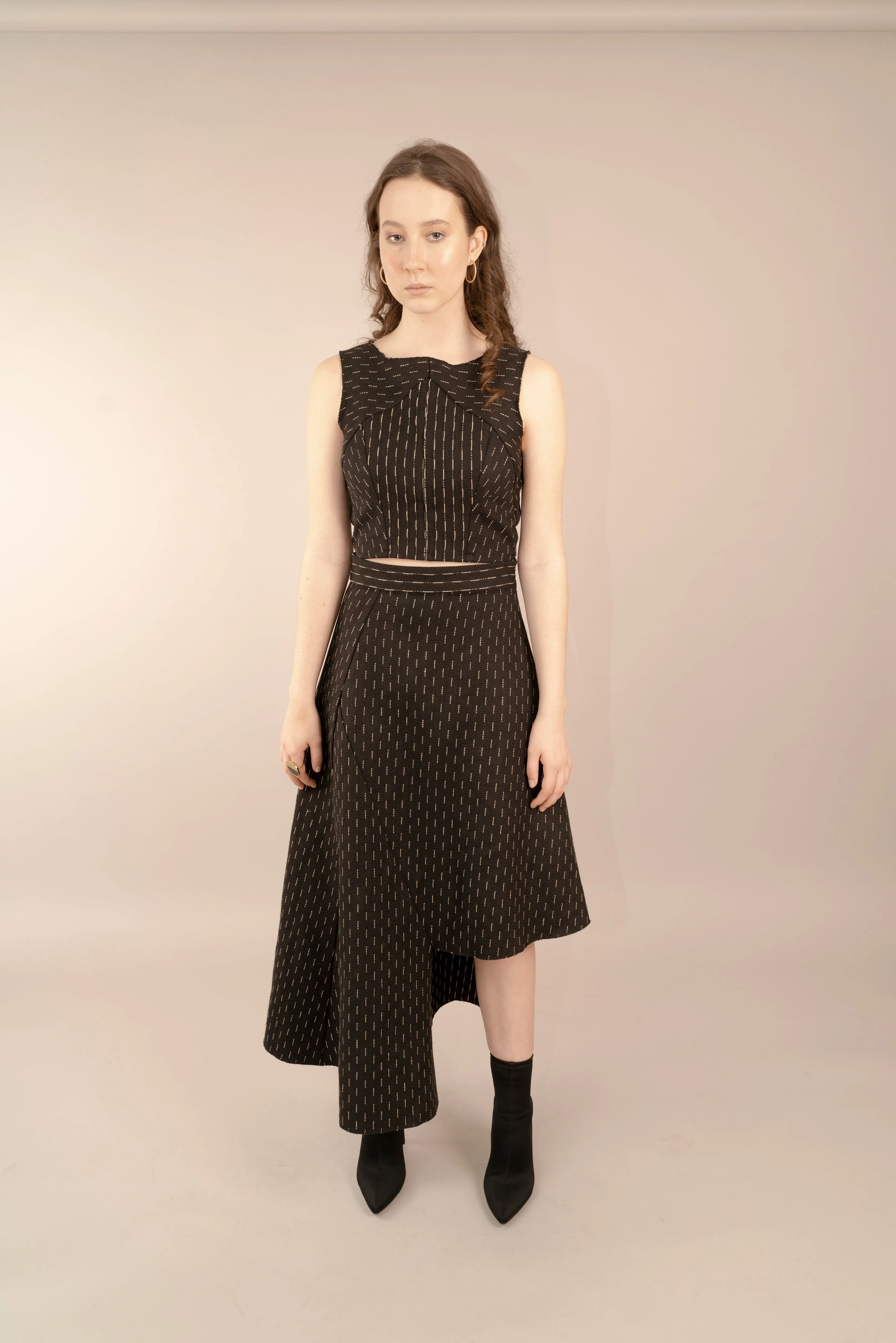 The Graphite Asymmetric Maxi Skirt