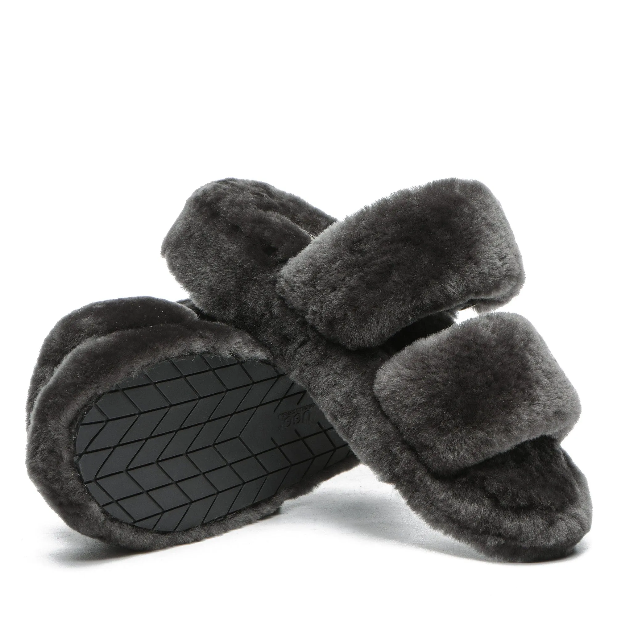 UGG Jamella Fluffy Platform Slides