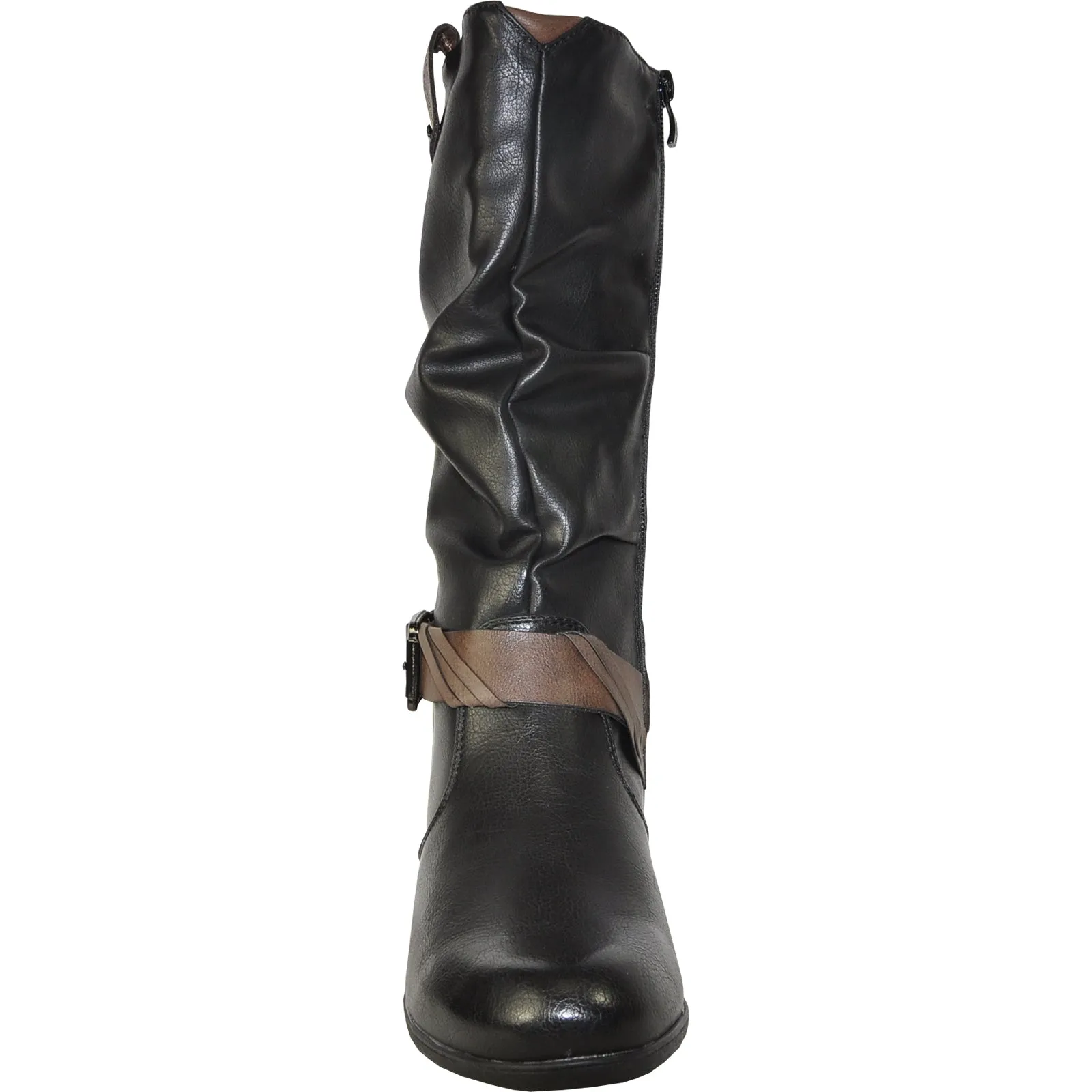 VANGELO Women Boot HF8421 Knee High Dress Boot Black