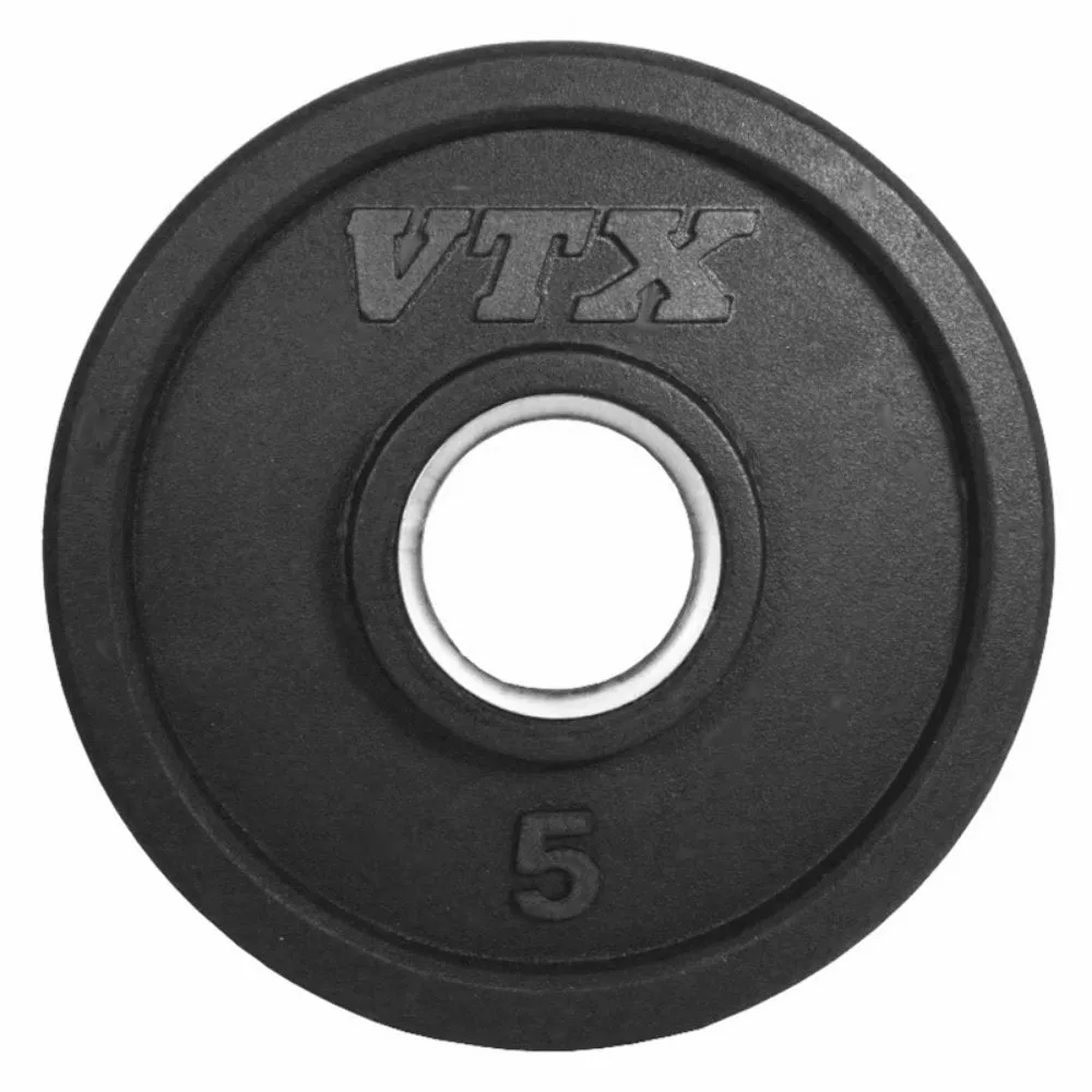 VTX Olympic 300 lb Rubber Grip Plate Barbell Set