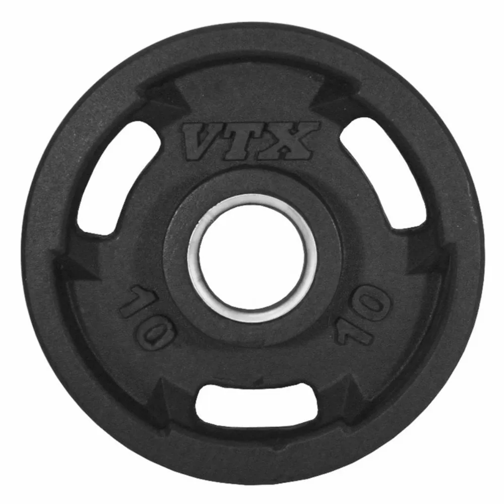 VTX Olympic 300 lb Rubber Grip Plate Barbell Set