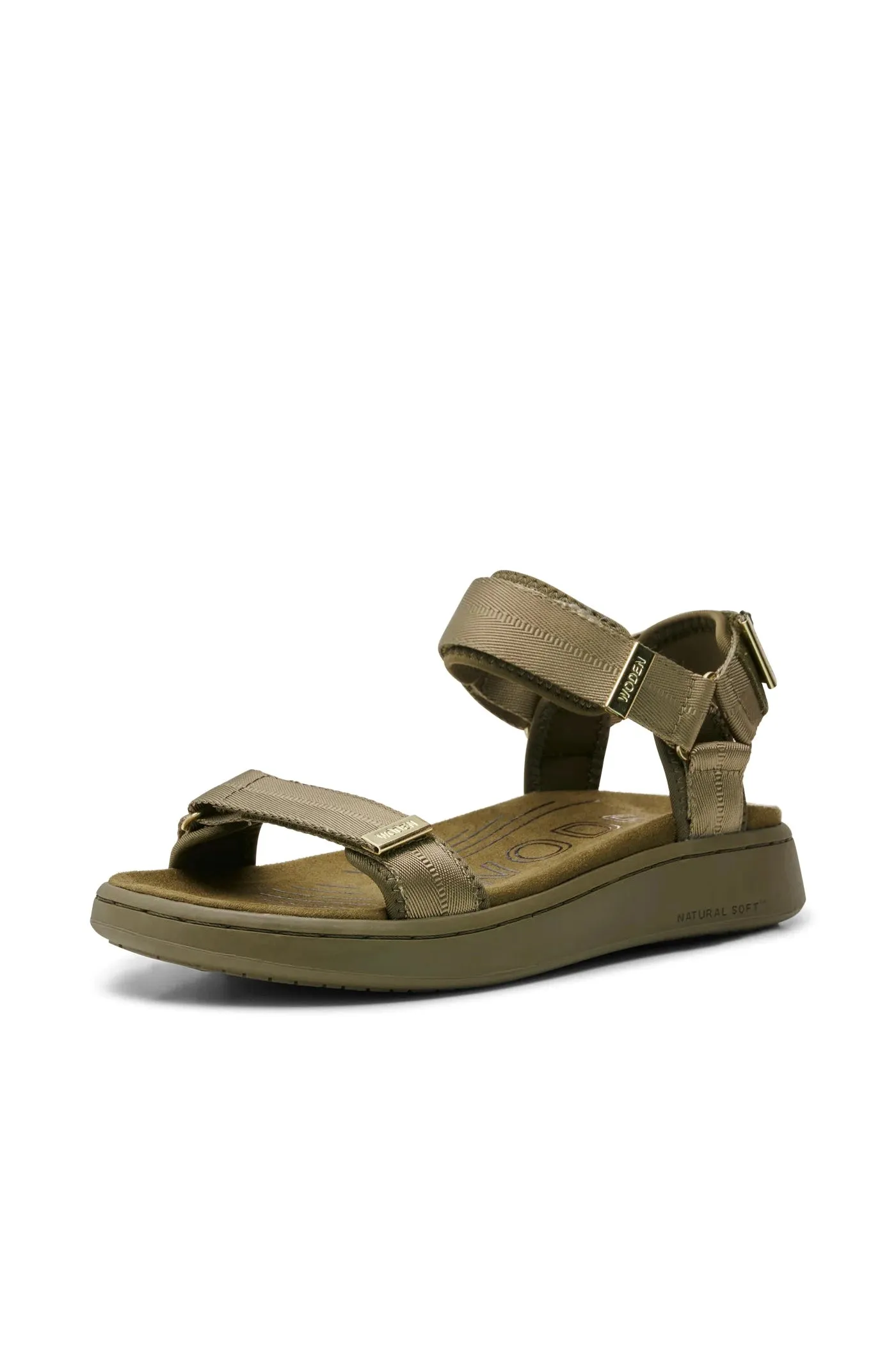 Woden Dark Olive Sandals