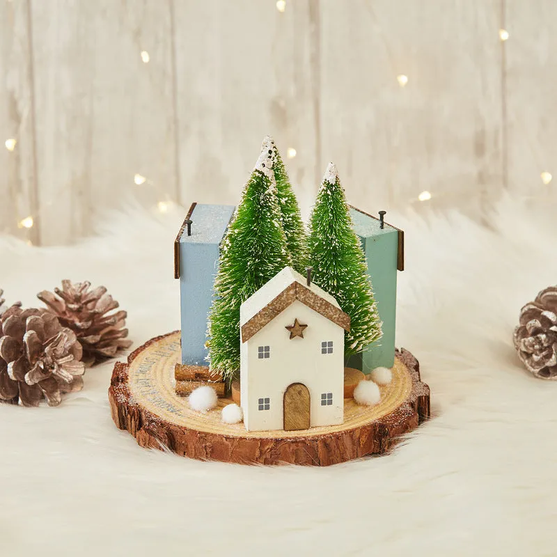 Wooden Christmas Village Ornament